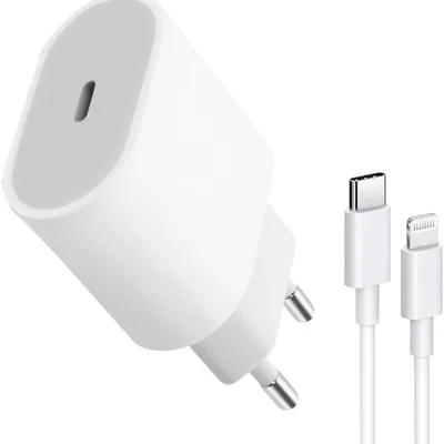 Kit Carregador De Iphone Fonte Com Cabo Carregamento Rápido 1m Pd 30w Entrega Rápida