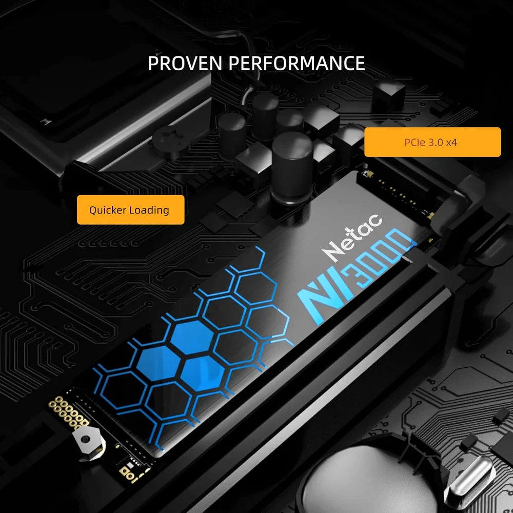 Imagem 5 de 5 do produto SSD NVMe Netac 250GB M.2 2280 3D NAND Pcie 3.0 - Alta Velocidade