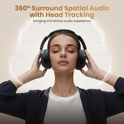 Fone Ouvido Haylou S40 Headphone Bluetooth 6.0 Sem Fio Preto — foto 4