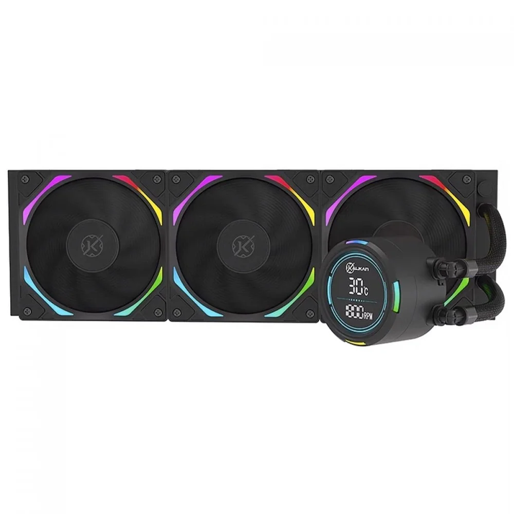 Imagem 3 de 5 do produto Water Cooler Kalkan Delta V2 360 ARGB, 360mm, Com Display, Intel-amd, Preto, Klk00067