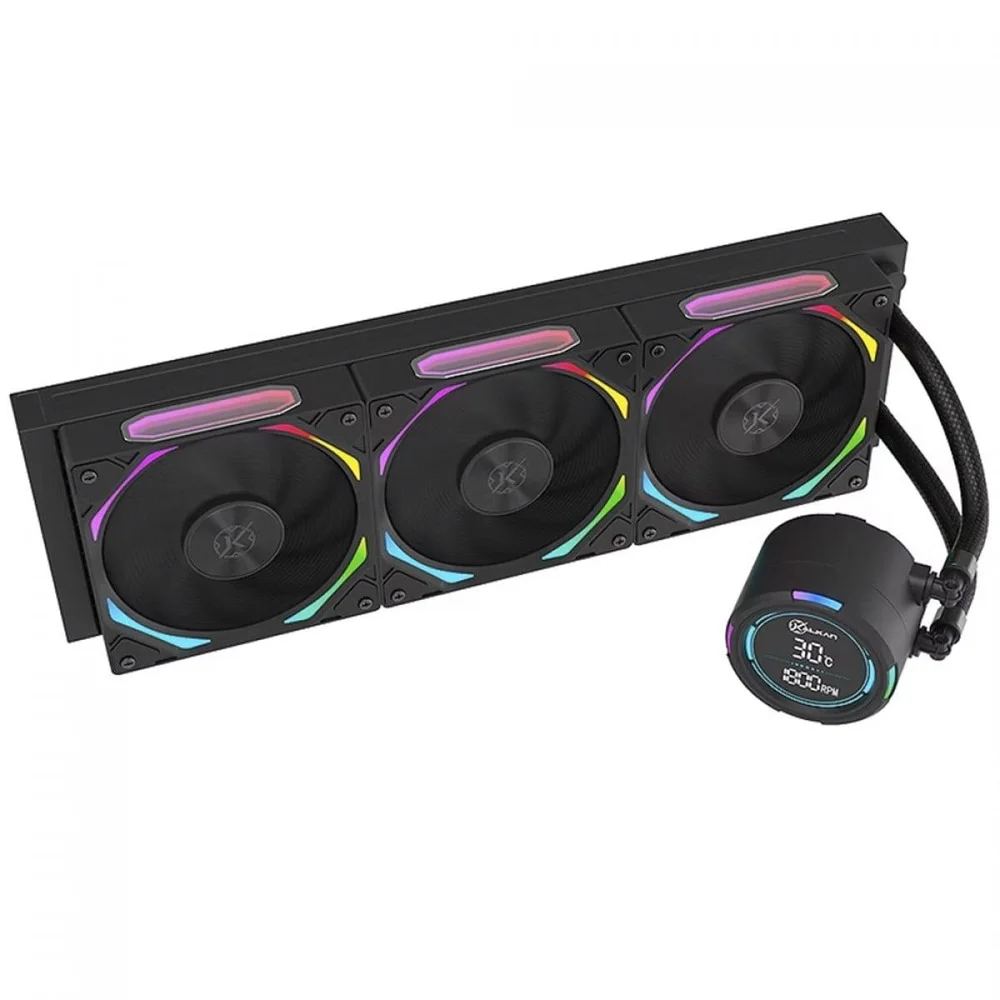 Imagem 5 de 5 do produto Water Cooler Kalkan Delta V2 360 ARGB, 360mm, Com Display, Intel-amd, Preto, Klk00067