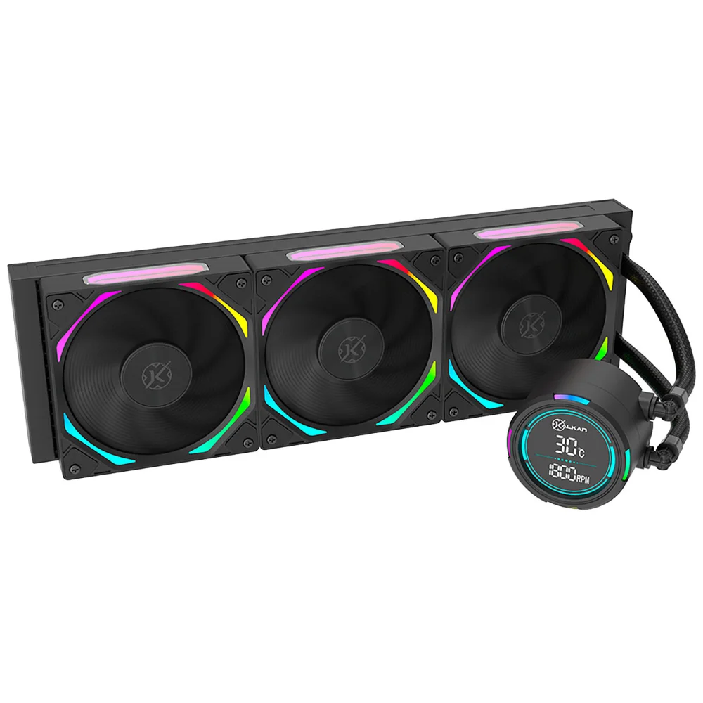Water Cooler Kalkan Delta V2 360mm ARGB Amd/intel Com Display Preto Klk00067 4
