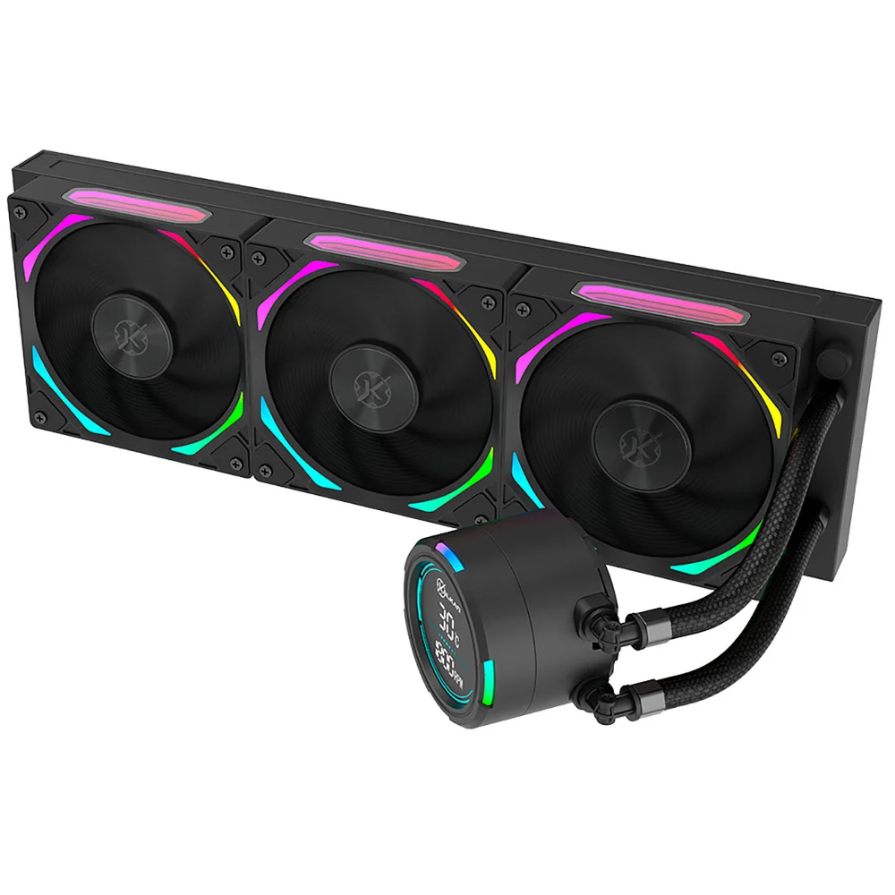 Water Cooler Kalkan Delta V2 360mm ARGB Amd/intel Com Display Preto Klk00067 6