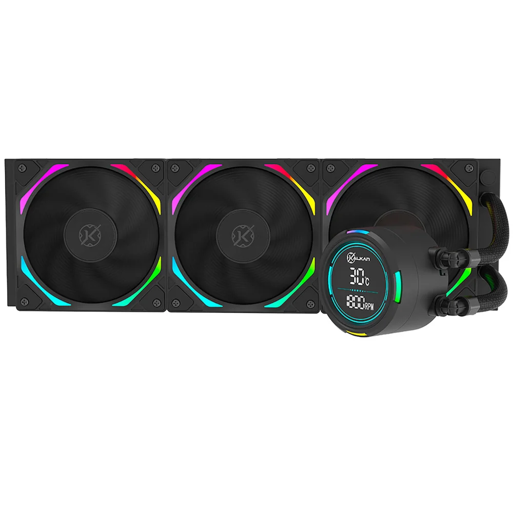 Water Cooler Kalkan Delta V2 360mm ARGB Amd/intel Com Display Preto Klk00067 7