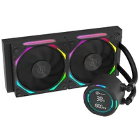 Water Cooler Kalkan Delta V2 240mm ARGB Amd/intel Com Display Preto Klk00066 2