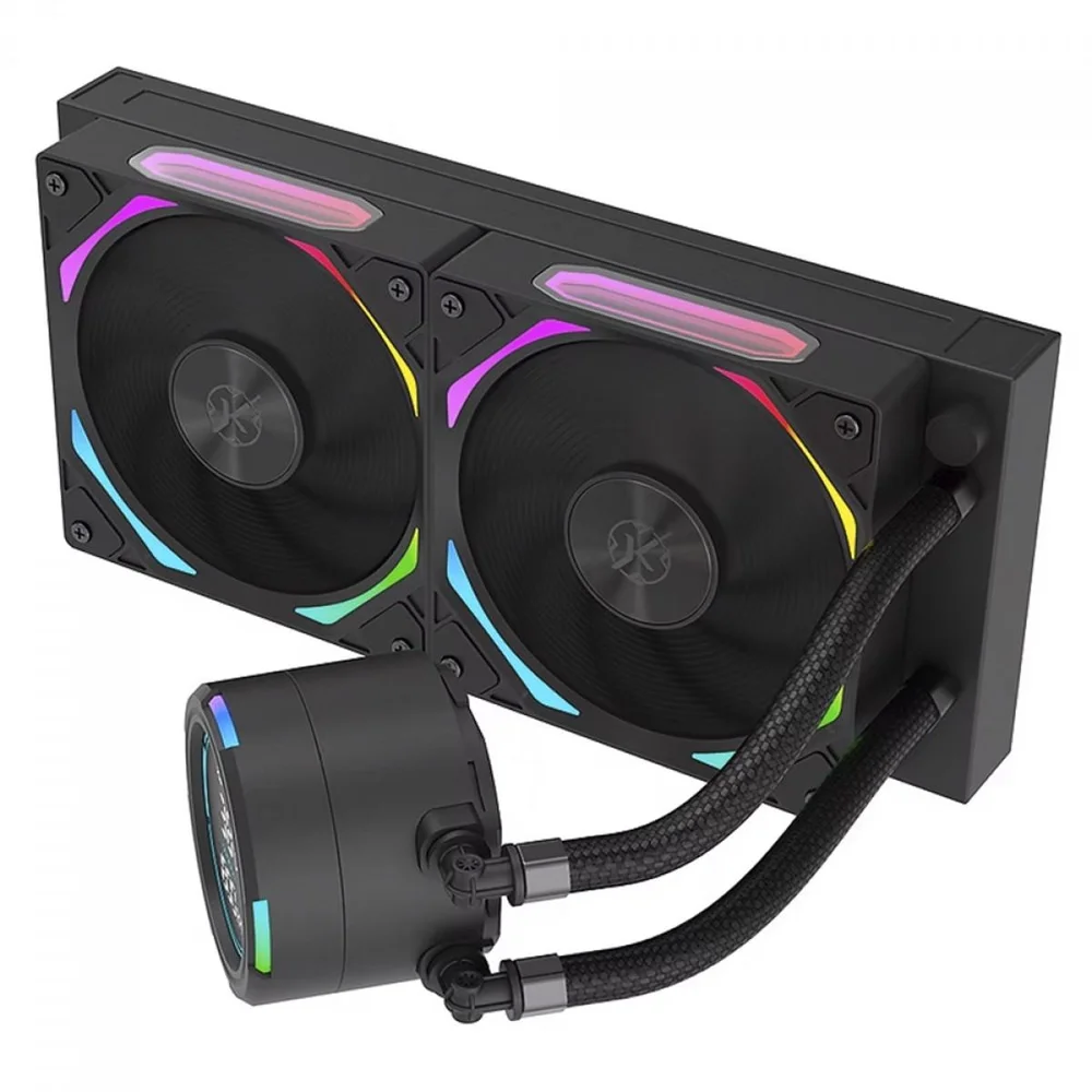 Imagem 2 de 5 do produto Water Cooler Kalkan Delta V2 240 ARGB, 240mm, Com Display, Intel-amd, Preto, Klk00066