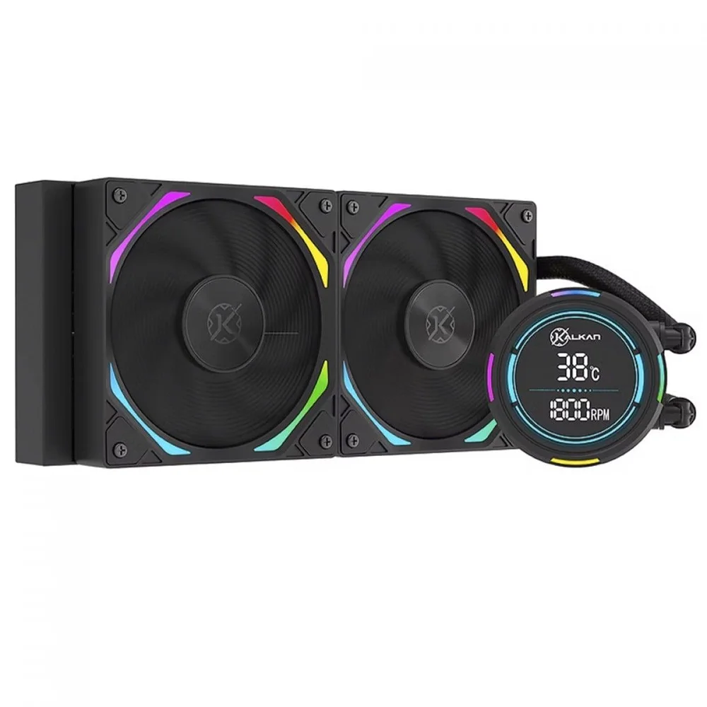 Imagem 3 de 5 do produto Water Cooler Kalkan Delta V2 240 ARGB, 240mm, Com Display, Intel-amd, Preto, Klk00066