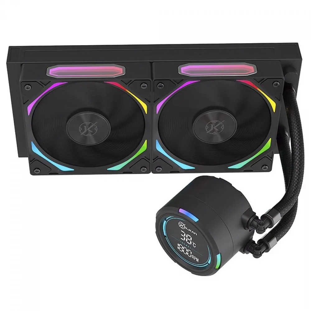 Imagem 4 de 5 do produto Water Cooler Kalkan Delta V2 240 ARGB, 240mm, Com Display, Intel-amd, Preto, Klk00066