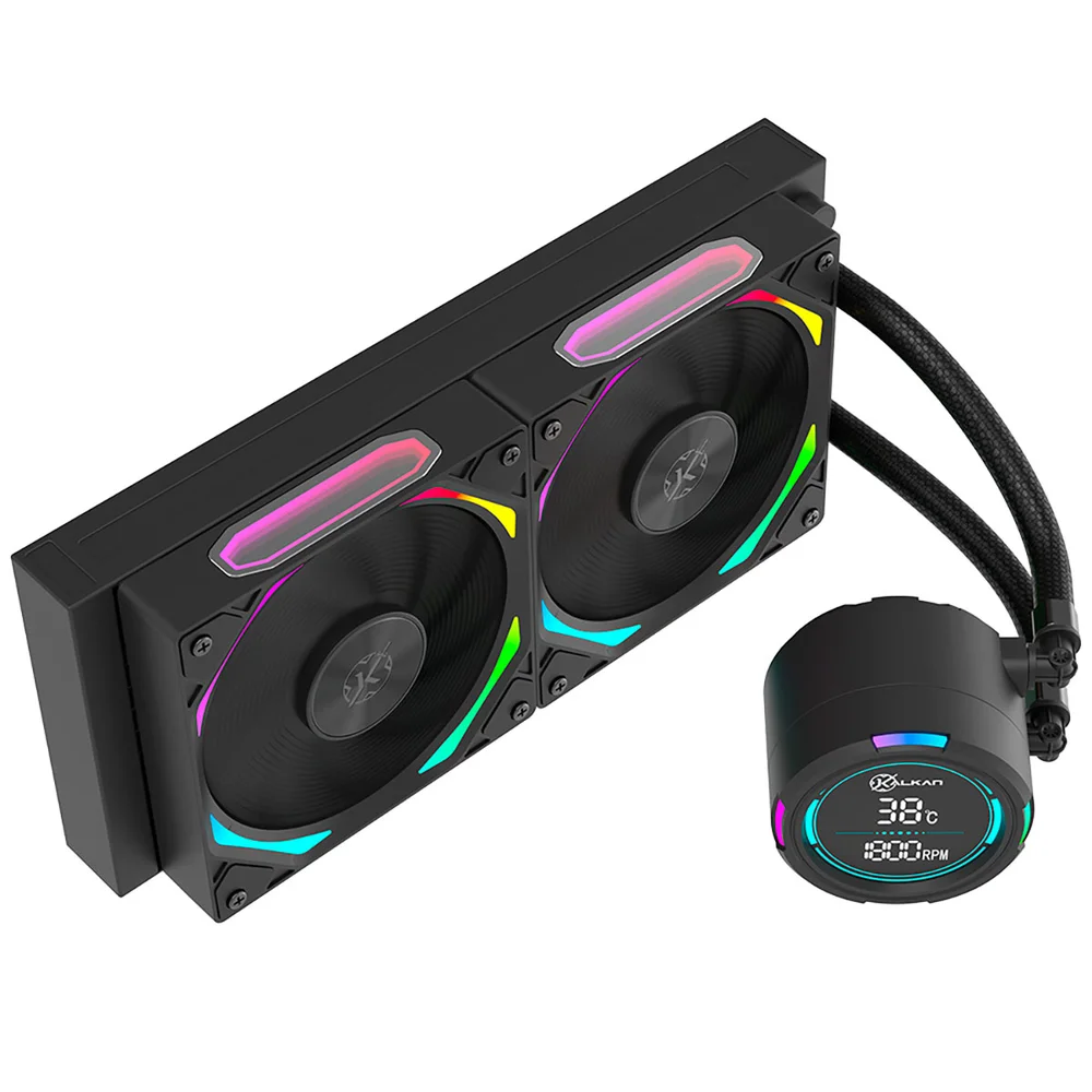 Water Cooler Kalkan Delta V2 240mm ARGB Amd/intel Com Display Preto Klk00066 5