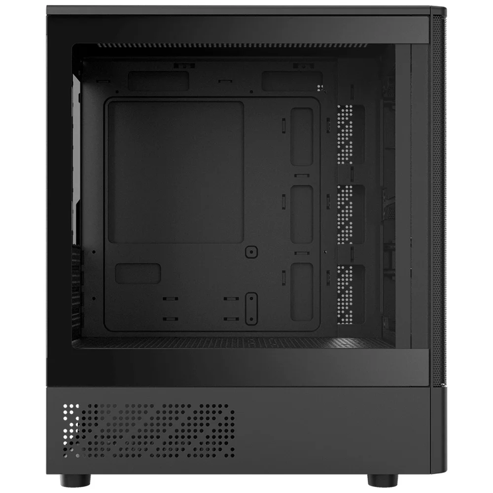 Imagem 2 de 5 do produto Gabinete Gamer PCyes Kauri Black Vulcan, Lateral Em Vidro Temperado, Usb 3.0,  Micro Atx, Preto - Gkribv