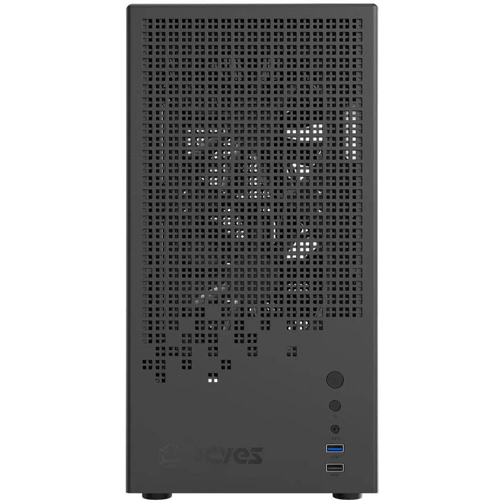 Imagem 2 de 5 do produto Gabinete Gamer PCyes Ozara Black Vulcan, Lateral Em Vidro Temperado, Usb 3.0, Micro Atx, Preto - Gozrbv