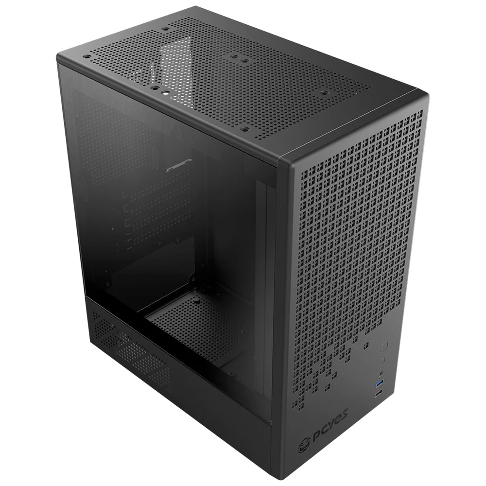 Imagem 4 de 5 do produto Gabinete Gamer PCyes Ozara Black Vulcan, Lateral Em Vidro Temperado, Usb 3.0, Micro Atx, Preto - Gozrbv