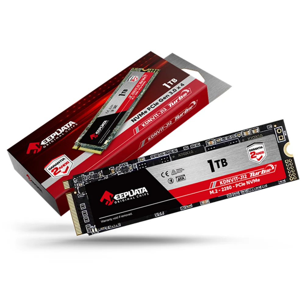 SSD Keepdata Turbo 1TB, Nvme, M.2 2280, Leitura 2400mb/s E Gravação 1700mb/s - Kdnv1t-j12