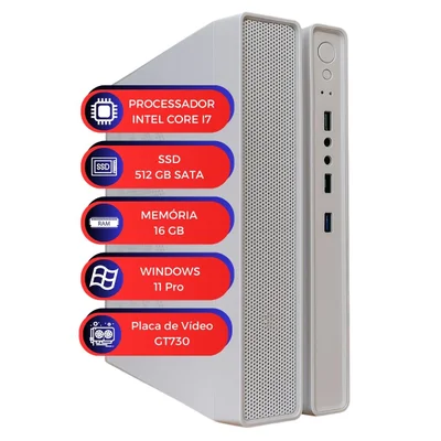 Computador Multipc Slimbr Gt730 Core i7 16gb SSD 512gb Win11