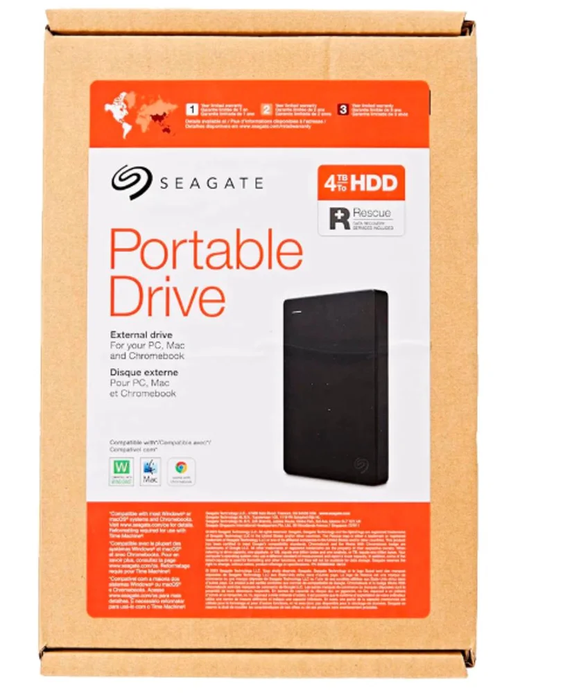 Imagem 2 de 3 do produto Hd Externo Portatil Seagate 4TB Disco Rígido Preto