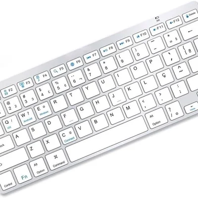 Teclado Sem Fio Ultra Fino Bluetooth Para Tablet E Celular, Computador, Android, Note