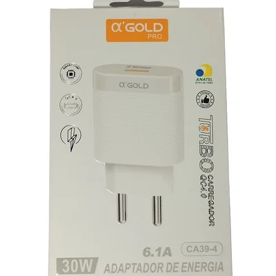 Carregador Turbo 30w 6.1a Qc4.0 Smart Chip A'gold