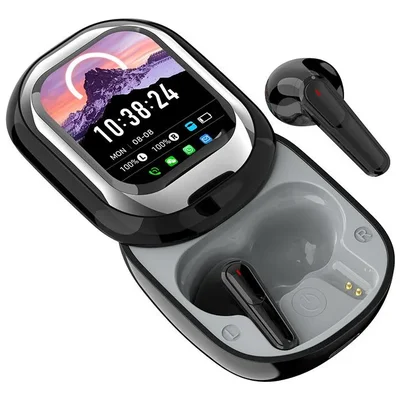 Fone De Ouvido Bluetooth Deslizante Com Tela Sensível Ao Toque