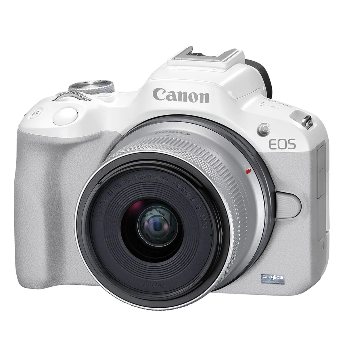 Câmera Canon Eos R50 Branca Com Lente Rf-s 18-45mm