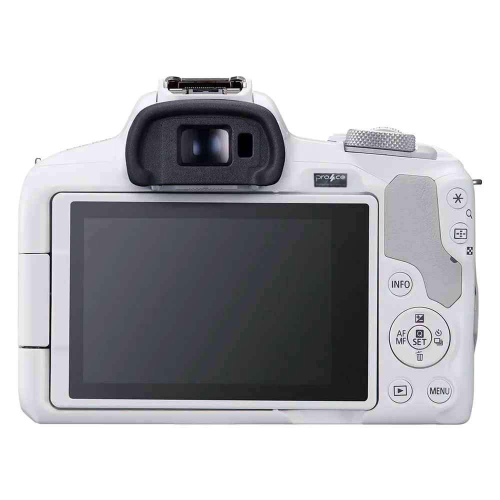 Câmera Canon Eos R50 Branca Com Lente Rf-s 18-45mm