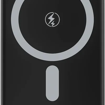 Power Bank 5000mah Com Caregamento Por Inducǎo, Carregador Sem Fio Portátil Magnético Com Cabo Tipo-c 20w Pd Carregamento Rápido Preto