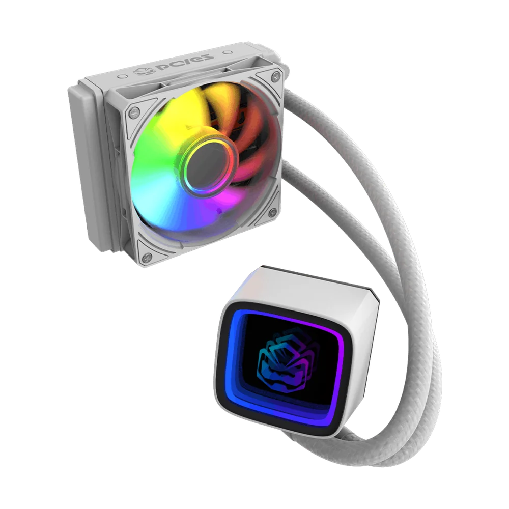 Imagem 2 de 5 do produto Water Cooler PCyes Tundra White Ghost ARGB 120mm - Wctwg120