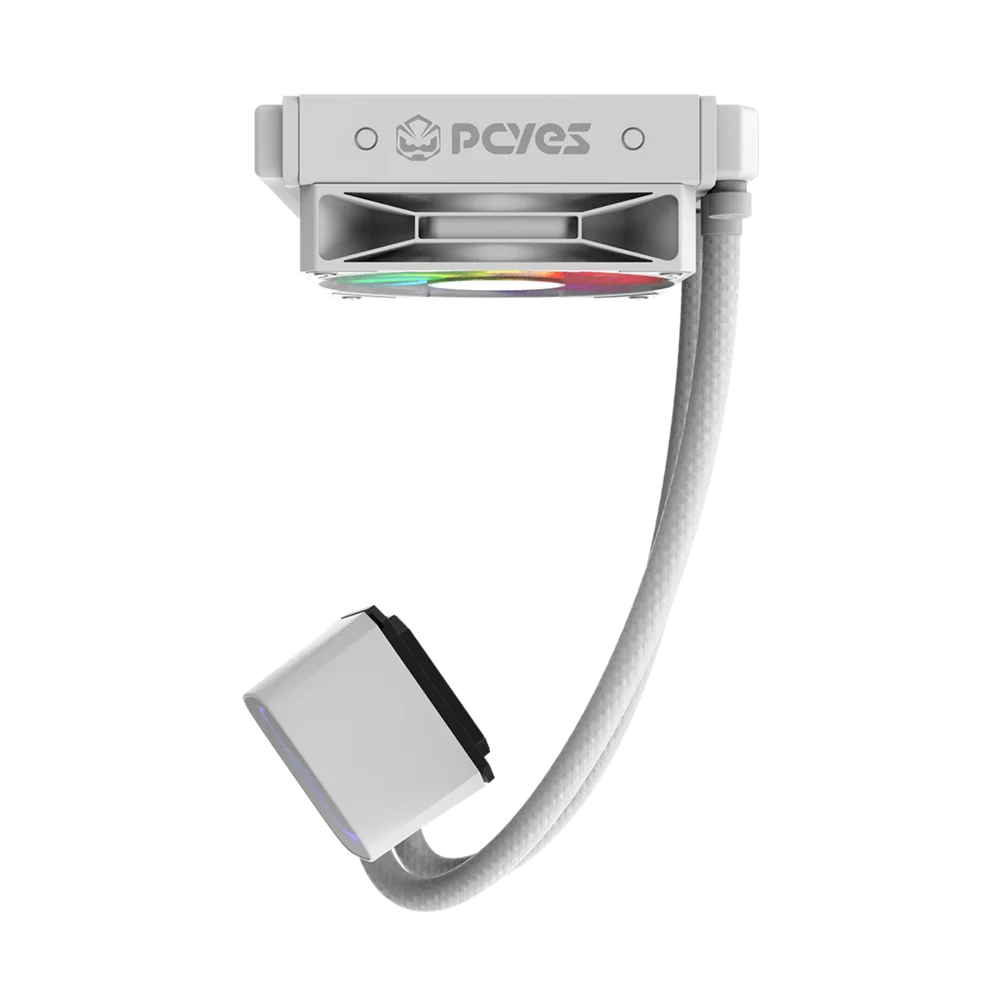 Imagem 3 de 5 do produto Water Cooler PCyes Tundra White Ghost ARGB 120mm - Wctwg120