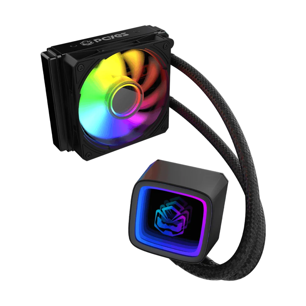 Imagem 2 de 5 do produto Water Cooler PCyes Tundra Black Vulcan ARGB 120mm - Wctbk120