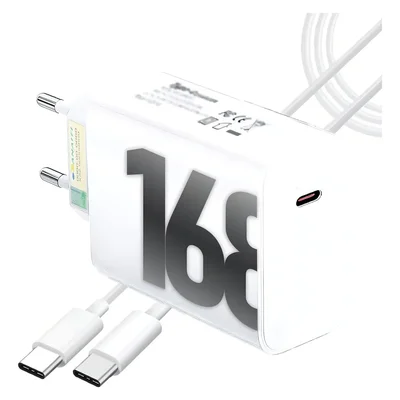 Carregador Xiaomi Mi Turbo Tipo C 168w 16x Mais Rápido Cor Branco