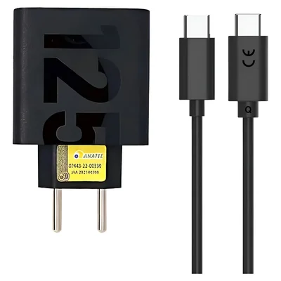 Carregador Turbo 125w Tipo- C Com Cabo Usb Celulares Tablets Preto