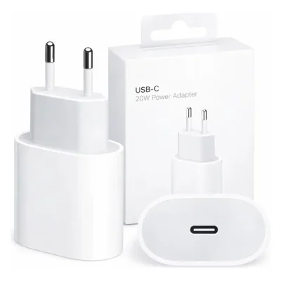 Fonte Carregador Turbo 20w Usb-c Alta Velocidade P/ Iphone Branco