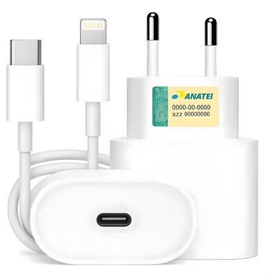 Carregador Turbo Para Iphone Fonte Tipo-c 30w Branco