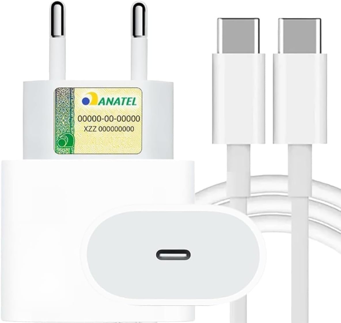 Kit Carregador Turbo 30w Tipo-c + Cabo Usb-c Para Usb-c, Compativel Com Novo Iphone 16, 16 Pro, 16 Pro Max, Iphone 15 Pro Max, Ios, Todos Dispositivos