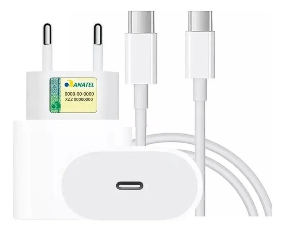 Carregador Celular Turbo Tipo-c 30w Para Iphone 15 16 Promax Branco