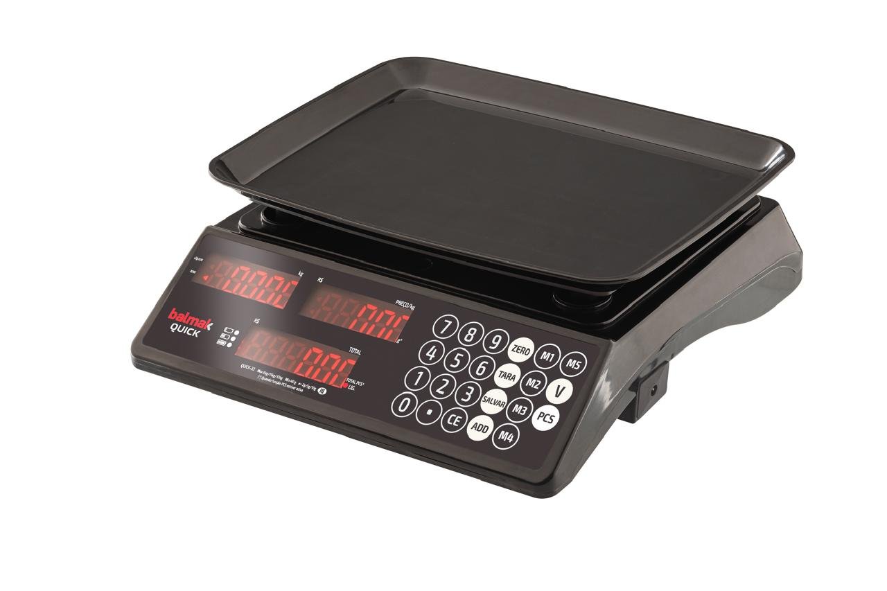 Balança Pesadora, Contadora Quick 33kg Bandeja Com Abas - Certificado / Laudo De Calibração