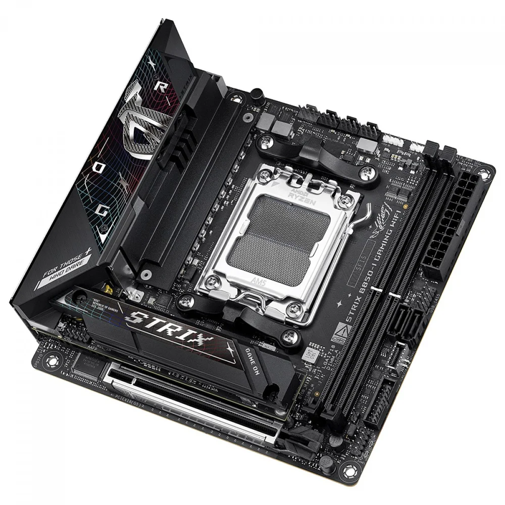 Placa Mãe Asus Rog Strix B850-i Gaming Wifi, Chipset B850, Amd Am5, Mini-itx, Ddr5, 90mb1k30-m0eay0 6