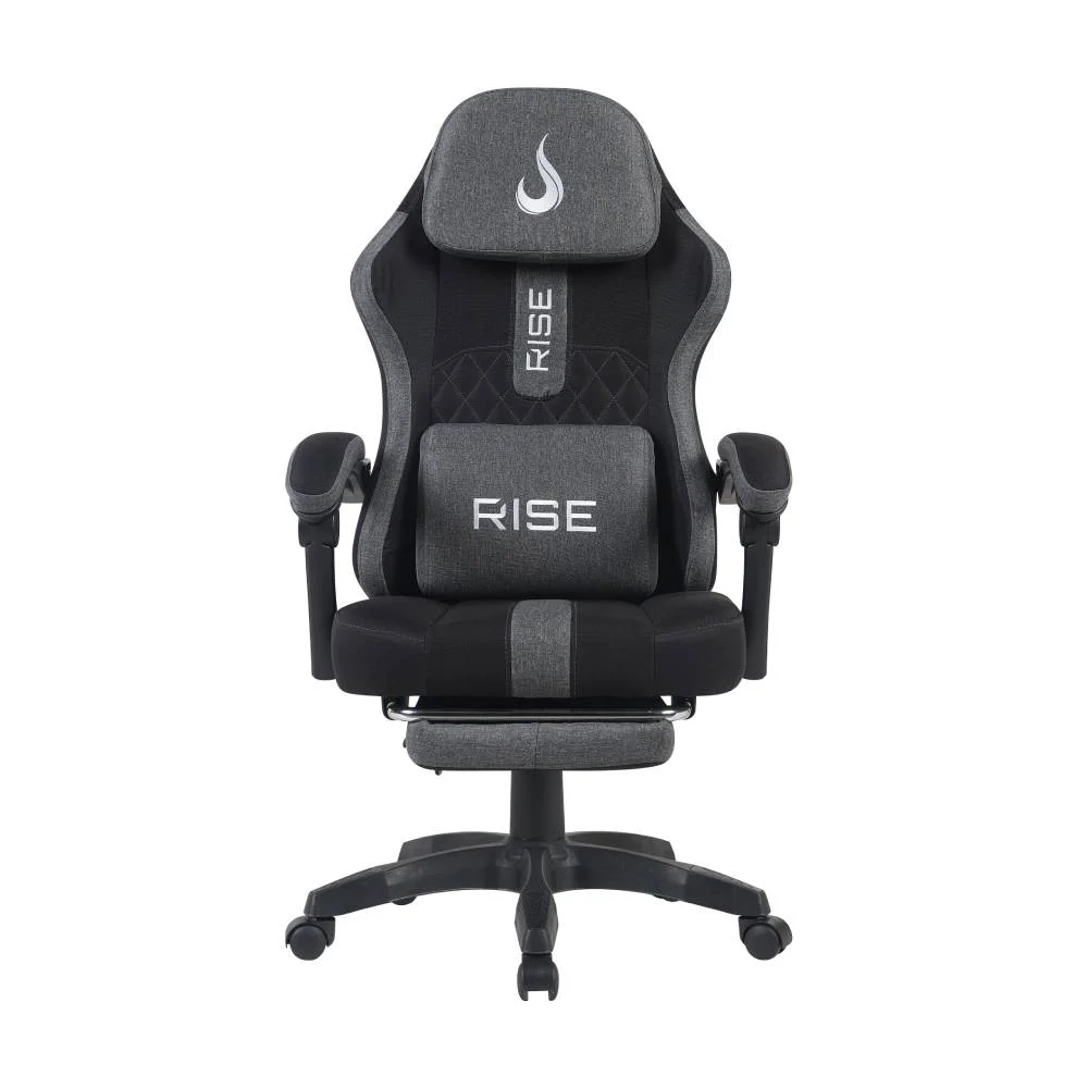 Cadeira Gamer Rise Mode Z11, Ângulo Ajustável, Tecido,  Preto e Cinza - RM-CG-Z11-BG