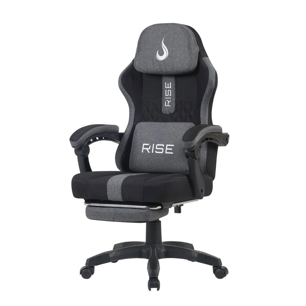 Imagem 2 de 5 do produto Cadeira Gamer Rise Mode Z11, Ângulo Ajustável, Tecido,  Preto e Cinza - RM-CG-Z11-BG