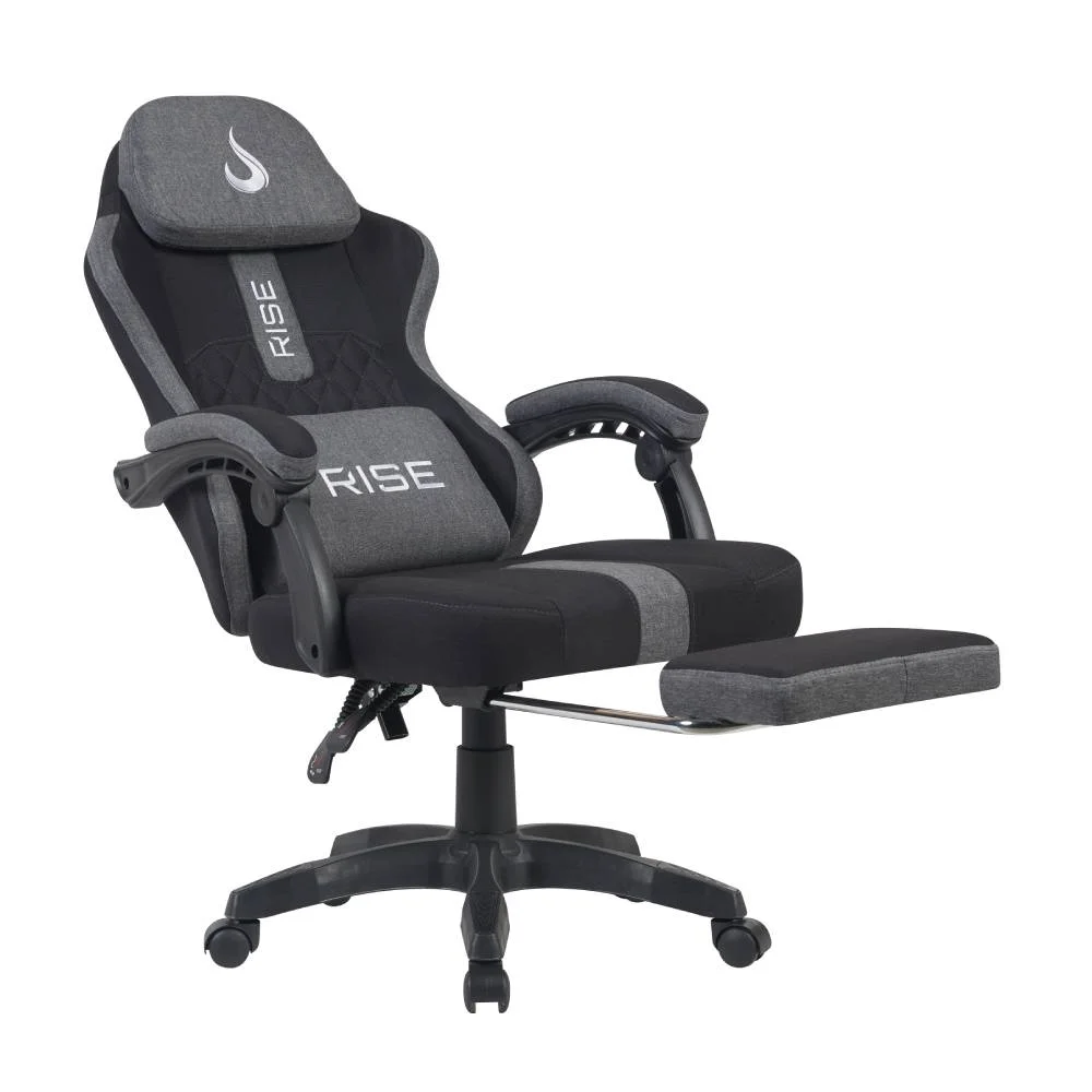 Imagem 3 de 5 do produto Cadeira Gamer Rise Mode Z11, Ângulo Ajustável, Tecido,  Preto e Cinza - RM-CG-Z11-BG