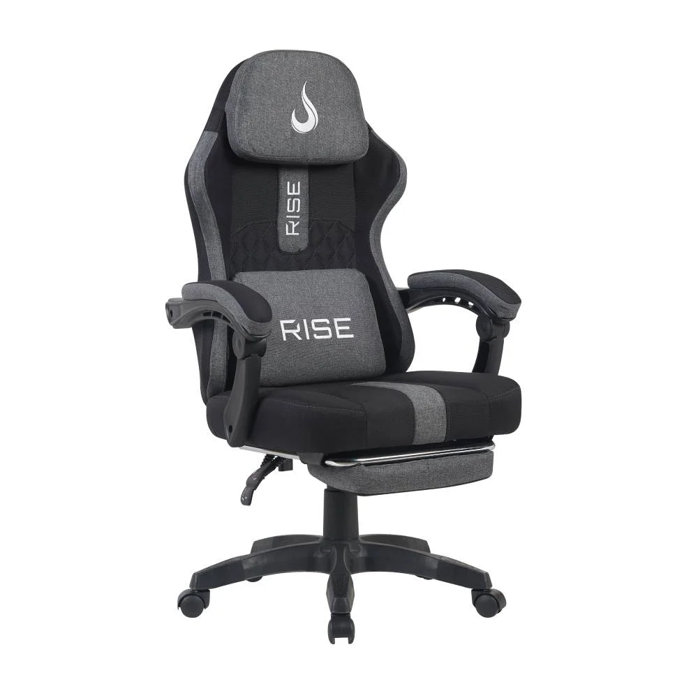 Imagem 4 de 5 do produto Cadeira Gamer Rise Mode Z11, Ângulo Ajustável, Tecido,  Preto e Cinza - RM-CG-Z11-BG