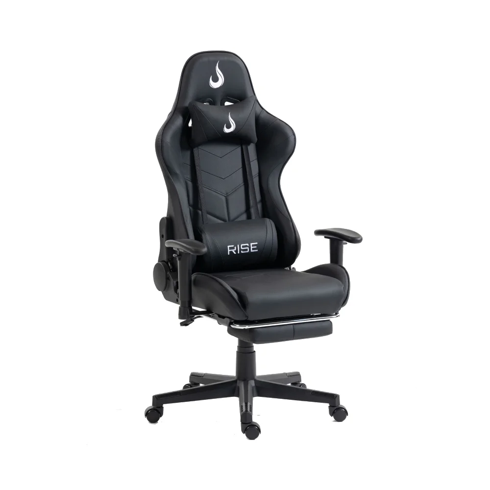 Imagem 4 de 5 do produto Cadeira Gamer Rise Mode X04, Ângulo Ajustável, Apoio Para os Pés Retrátil, Preto - RM-CG-X04-BK
