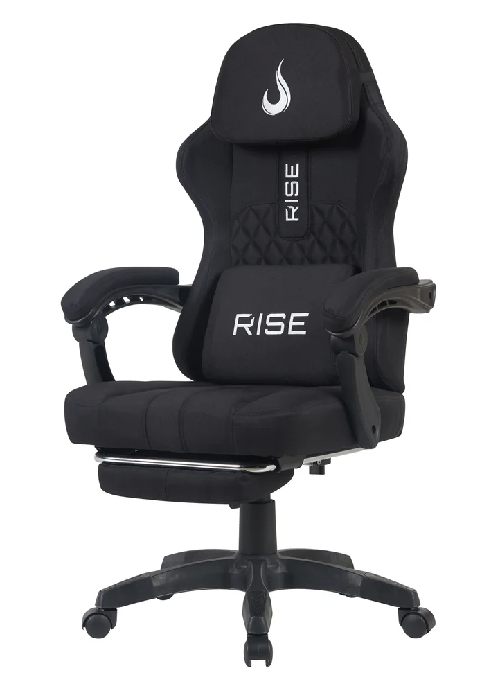 Cadeira Gamer Rise Mode Z11, Ângulo Ajustável, Tecido, Preto - RM-CG-Z11-BK