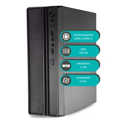 Computador Multipc Slim i3 6ª Geração 4gb SSD 120GB Win 11