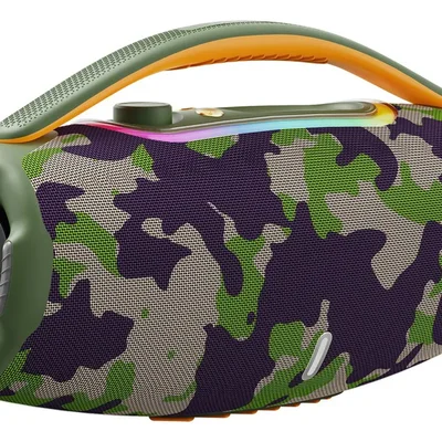 Caixa De Som Portátil 5.3 Bluetooth Subwoofer 60w Tws Com Rg Camuflada