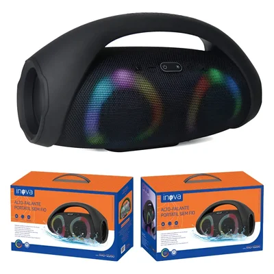 Caixa De Som Portátil Booms Box Alça Amplificador Bluetooth - Inova