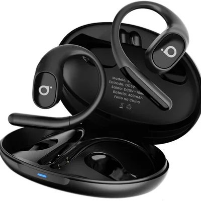 Fone De Ouvido Bluetooth 5.4, Estéreo Hd, 40h De Autonomia (7h Contínuas), Resistente Ao Suor, Design Esportivo, Leve 65g, Controle Touch, Corrida E D