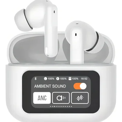 Fone De Ouvido Bluetooth Prime Tela Lcd Cor Branco