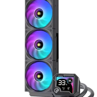 Water Cooler ARGB 360mm Preto | Triple Fan RGB | PWM | Intel e AMD | PC Gamer