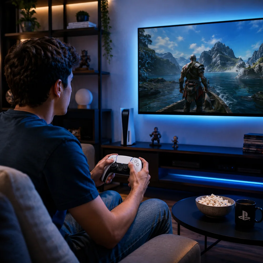 Imagem 5 de 5 do produto Controle Sony Dualsense Playstation 5, Sem Fio, Branco - Ps5