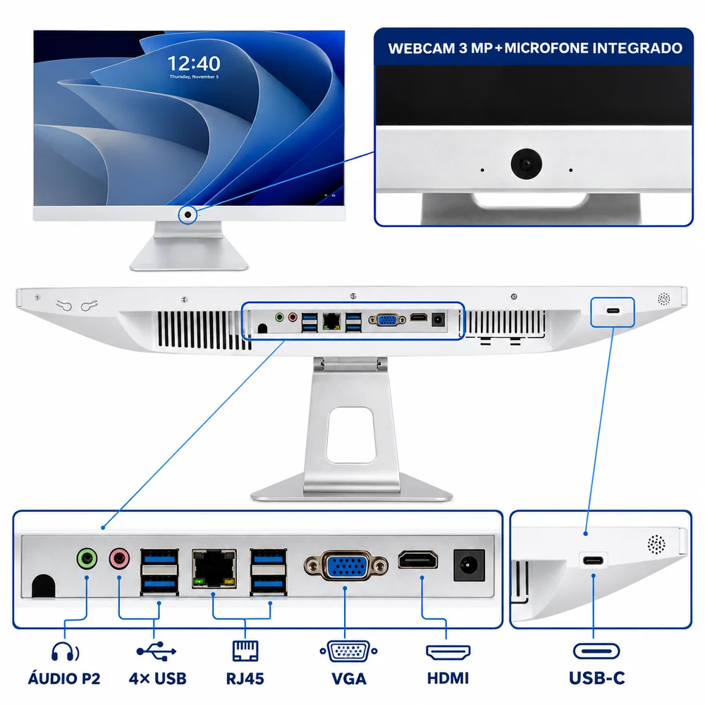 Computador All In One 238quot Full Hd Intel Core